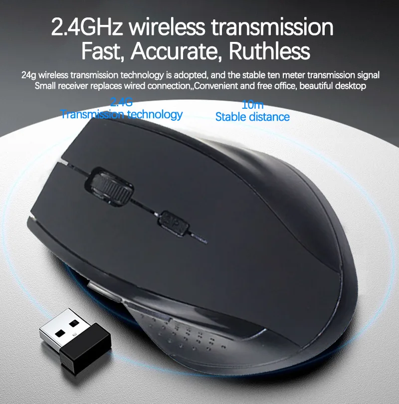 7300G Wireless Mouse Optical Gaming Office Mouse Laptop PC computer mouse 2.4G 6D Mice 6 button mouse