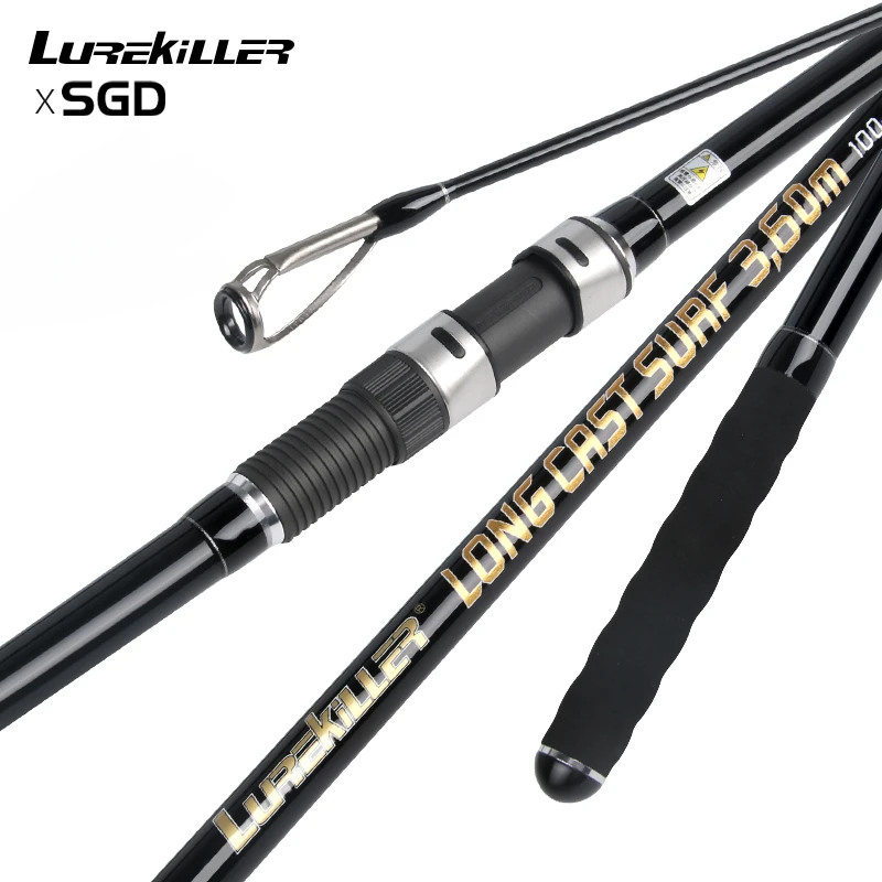 LUREKILLER Long Cast Surf Rods 3.6m 4.2m 4.5m Rod Surf 3 Section Casting Fishing Japan Fuji Guide Reel Seat Distance feeder Rods