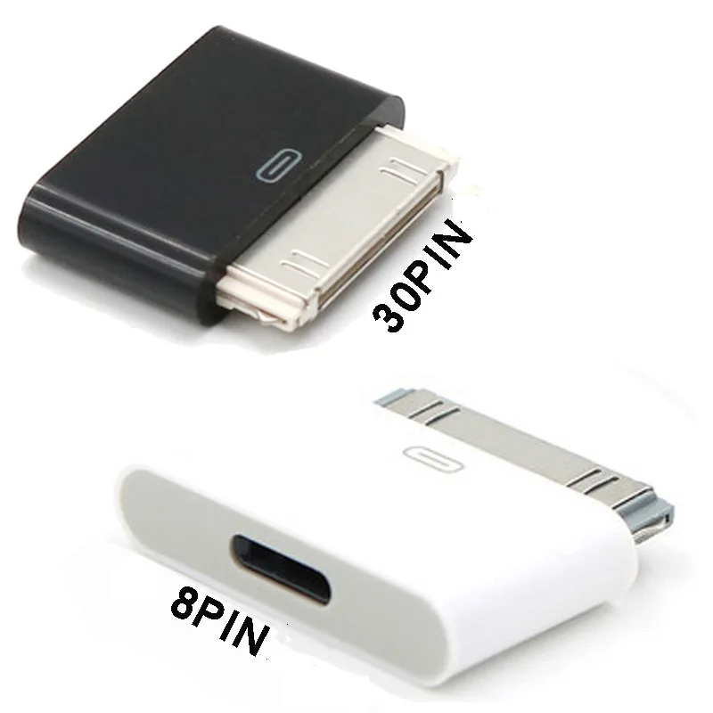 8pin Female To 30pin Male Adapter Converter For iPhone 4 4S iPad 2 3 iPad Touch 3 4 for Chargers or Docking Stations