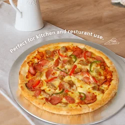 Food Grade Aluminum Pizza Pan 9/10/12/14Inch Pizza Tray Oven Pizza Crisper Pan Round Pizza Sheet Baking Pan Food Serving Plate