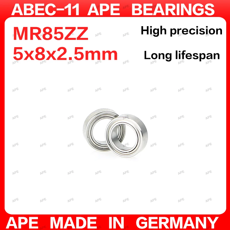 10-100pcs ABEC-11 Germany APE MR85ZZ SMR85ZZ675ZZ Bearing 5x8x2.5 mm L-850ZZ MR85 675 5x8x2 mm ZZ Micro Precision Ball Bearings