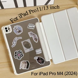 Hybrid Slim Case for New iPad Pro11 M4 2024 IPad 10th Gen Air5 4 Air11 Pro11 M2 Clear Transparent Back Shell iPad 7/8/9th 10.2''