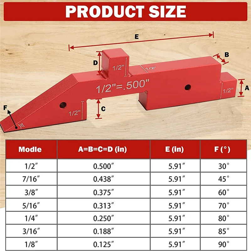 7Pcs Aluminum Precision Setup Blocks Height Gauge Set for Router Table Saw Accessories and Angle Woodworking Set Up