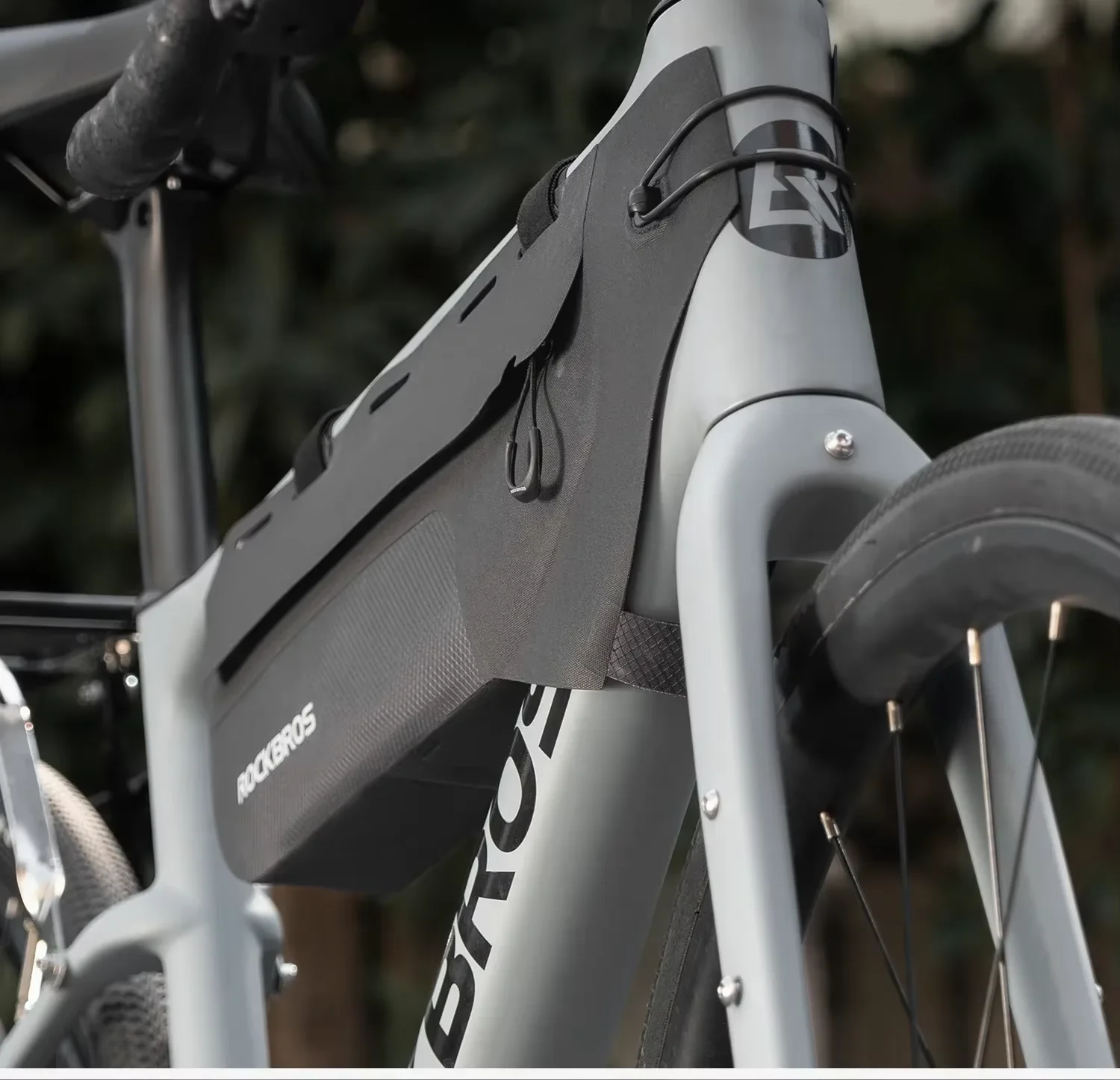 Fahrradrahmentasche, wasserdicht, 2,4 l, Fahrrad-Dreieckstasche für MTB, Rennrad, Gravelbike, Fahrradzubehör, Bikepacking – Detail 12