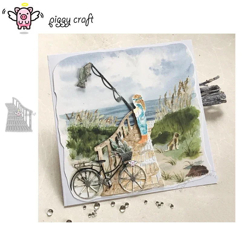 Piggy Craft metal cutting dies cut die mold Wooden trestle Scrapbook paper craft knife mould blade punch stencils dies