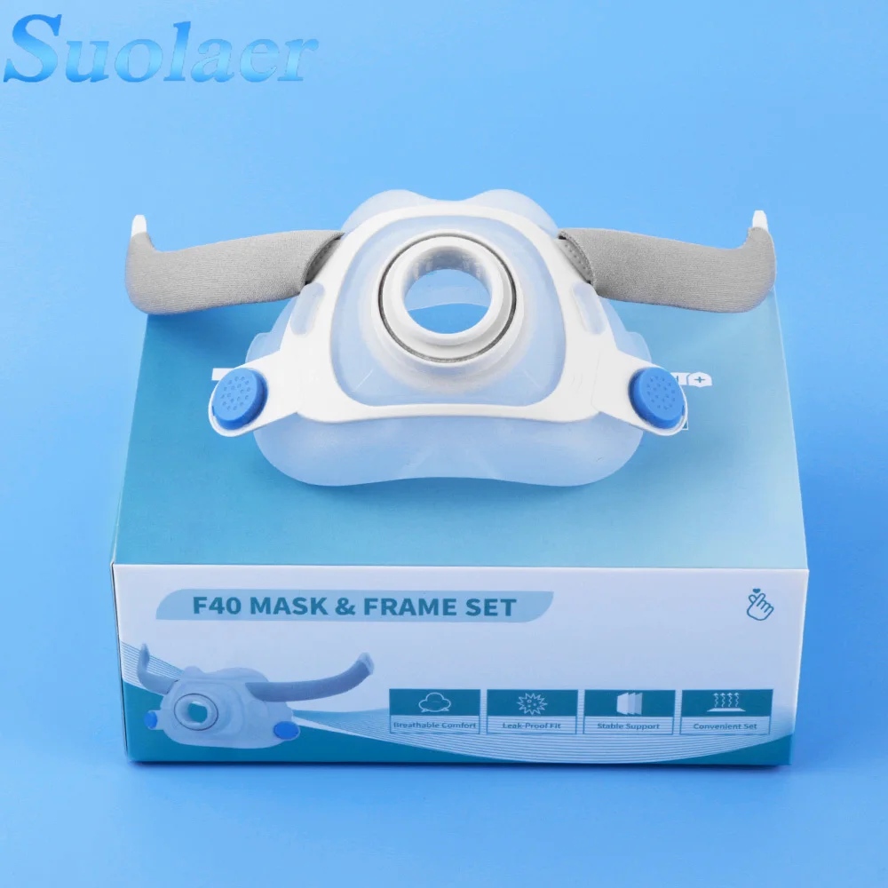 Pour AirFit F40 CPAP remplacement masque facial Anti ronflement apnée du sommeil sommeil avec cadre pour Auto CPAP APAP BIPAP Machine accessoires