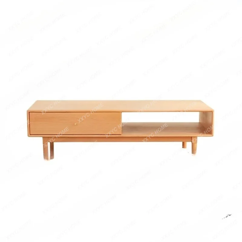solid wood coffee table beech simple household tea table small apartment rectangular table
