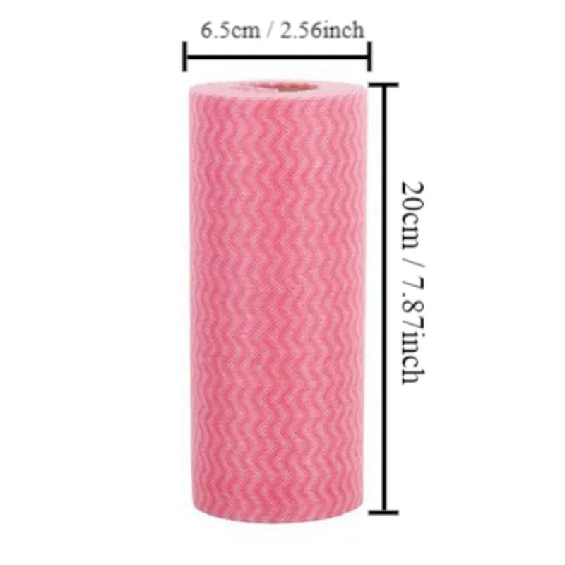 50PCS/Roll Disposable Cleaning Cloth Non-woven Multifunctional Self-cleaning Cloth Household Kitchen Dishwashing Window Car