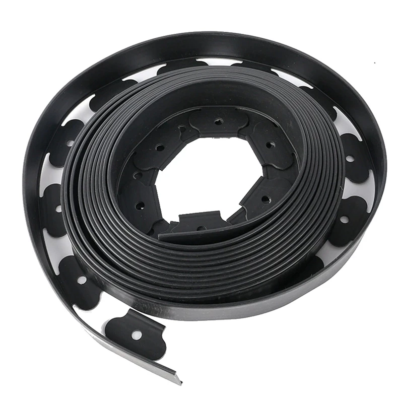 

5x5cm 10m Landscape Edging Length No Digging Garden Edging Kit Include 30 Spikes Yard Edging Fence Black