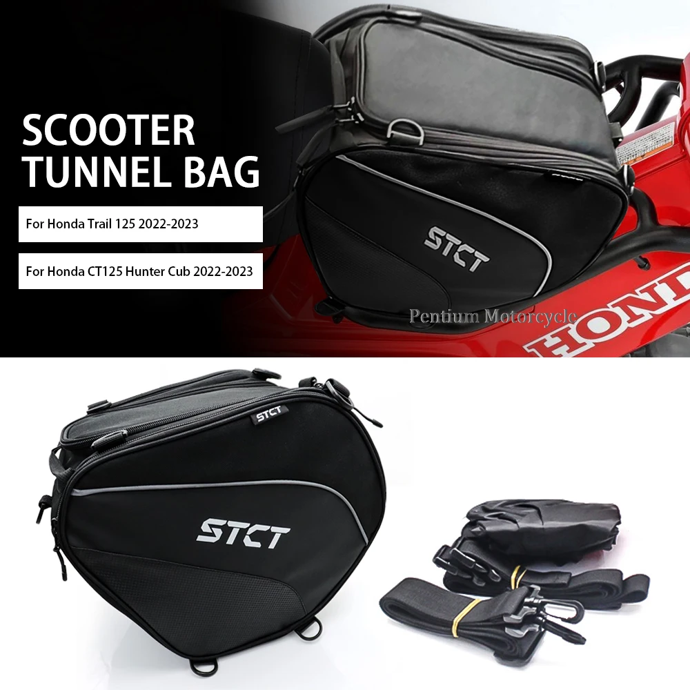 

For Honda CT125 CT 125 Hunter Cub Trail 125 2022 2023 Scooter Tunnel Bag Waterproof Fuel Tank Bag Motorcycle Gas Tank Bags