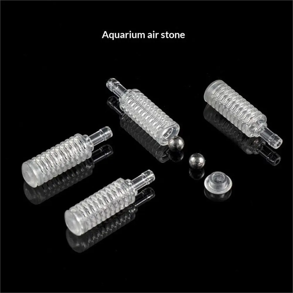10 Stück Transparente Aquarium-Luftsteine Plastik-Metall-Kugeln Inline-Filter Diffusor Luftpumpen-Filtration – Detail 10