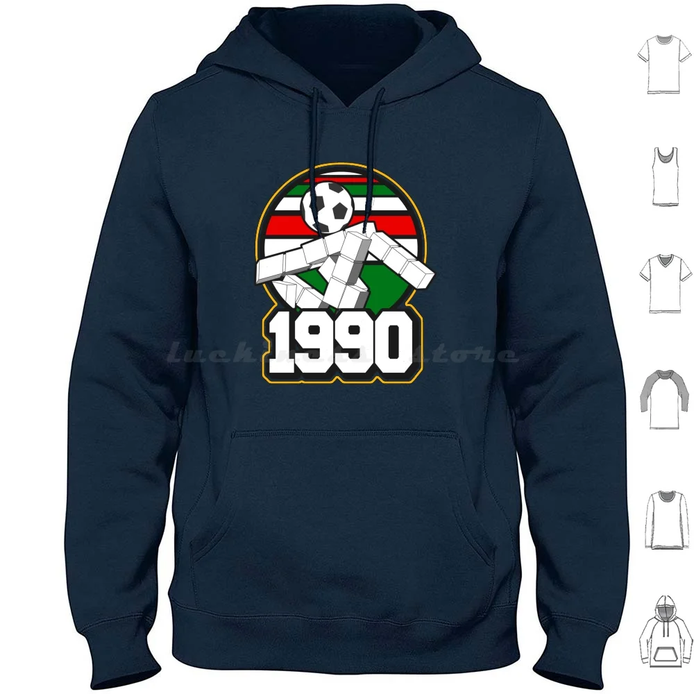 1990 Sudaderas con capucha de manga larga Italia 90 Italia 1990 Italia Ciao Italia Ciao Copa Mundial De Fútbol Fútbol Fútbol