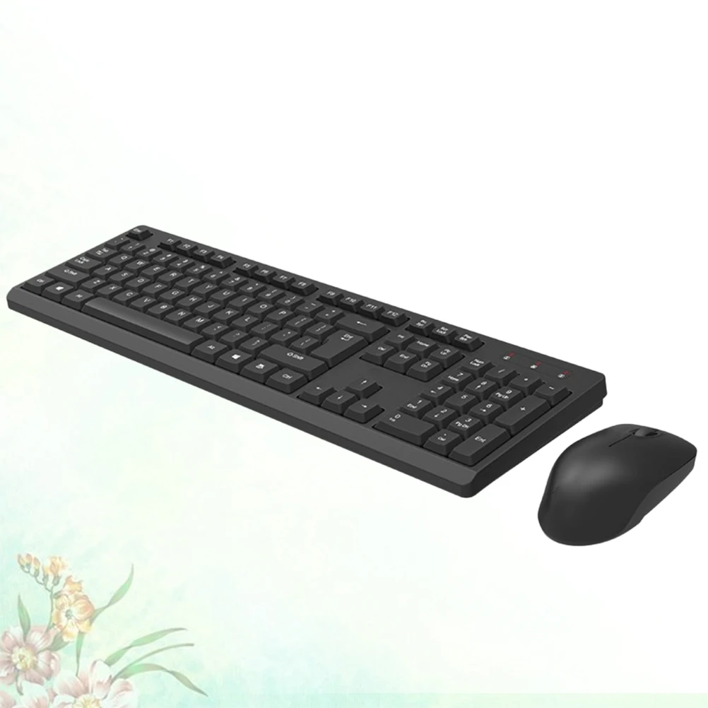 

Wireless Mouse and Keyboard Set Precise Response 2.4G Household Waterproof Tablet Black