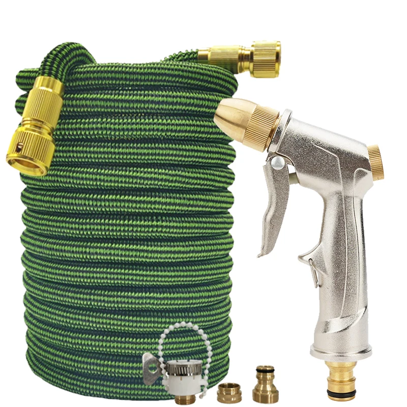 Horticultural Flexible Telescopic Hose, High-Pressure Adjustable Water Gun, Garden Water Pipe, Car Wash Irrigation Supplies