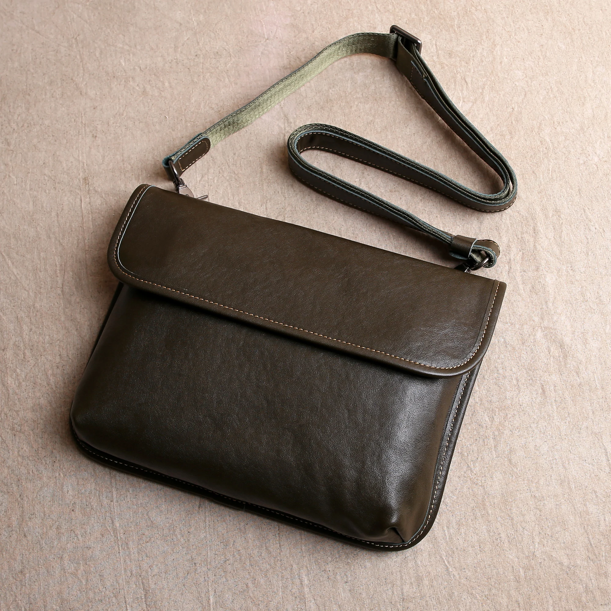 Lmported High-end Cowhide Single-Shoulder Bag, Youthful And Fashionable Crossbody Bag, Genuine Leather Clutch Bag, Underarm Bag