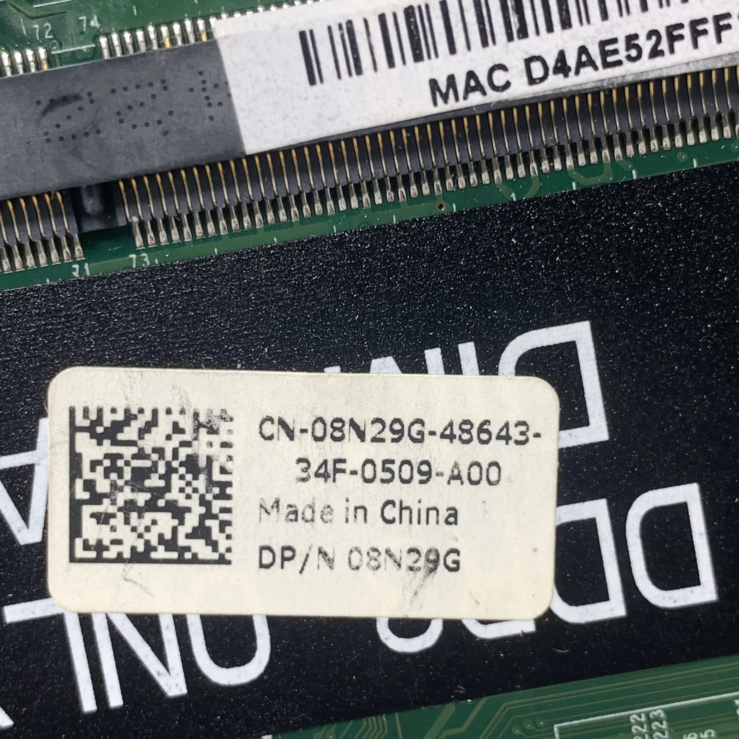 لوحة أم للكمبيوتر المحمول من Dell ، DA0JW8MB6F0 ، 8N29G ، 08N29G ، CN-08N29G ، V5460 ، 5460 ، SLJ8C ، W ، SR0TY ، وحدة المعالجة المركزية I3-3120M ، 100% تم اختبارها