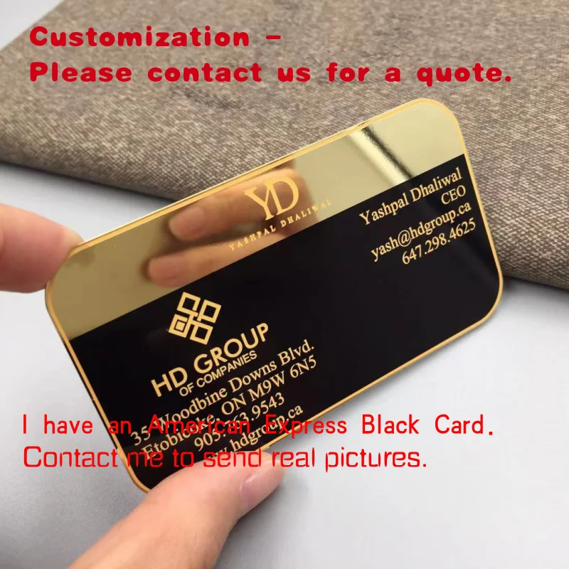 

custom.DU Black and Stainless Steel Business Metal Cards