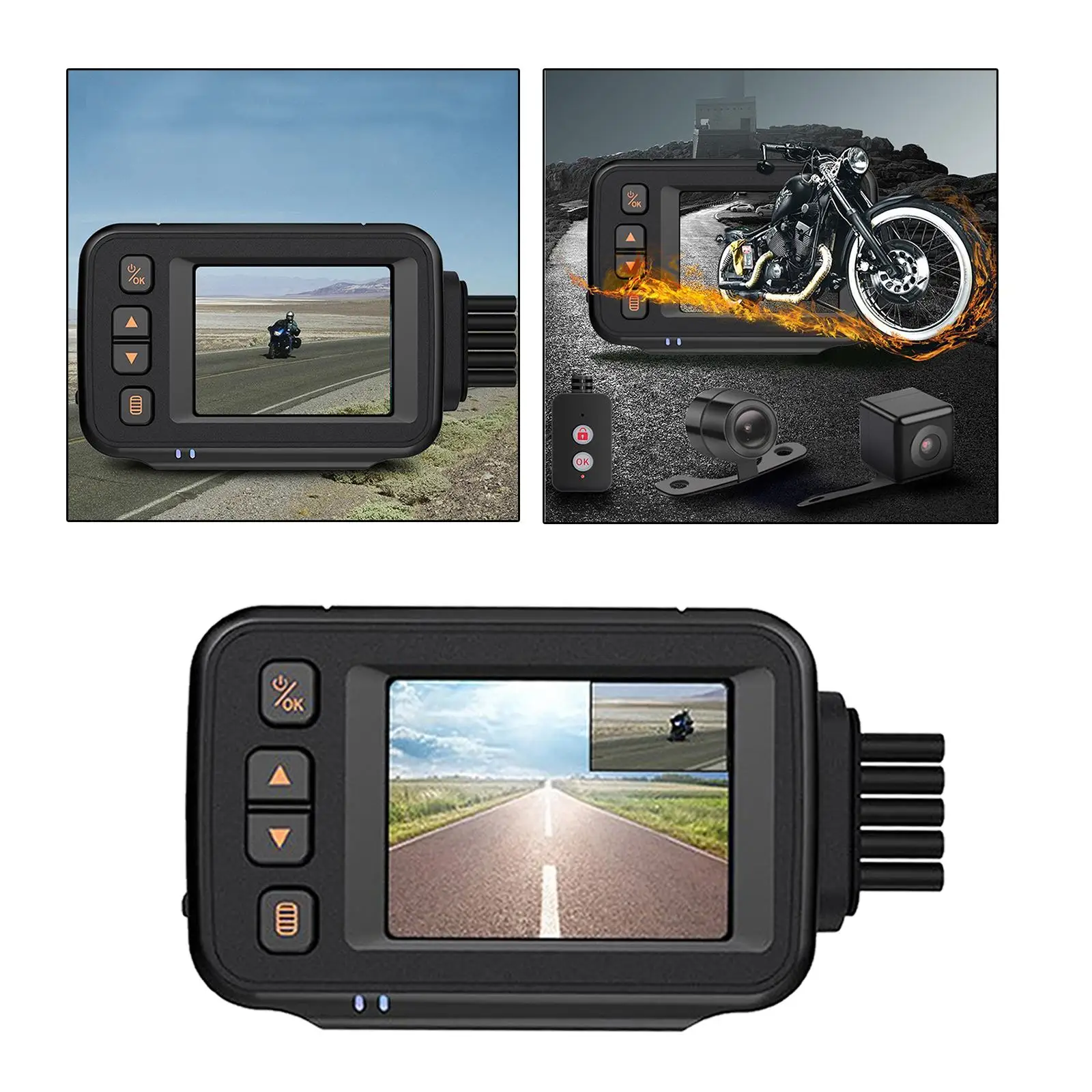 Motorcycle Video Recorder Cam Wide Angle Camera Driving Camcorder