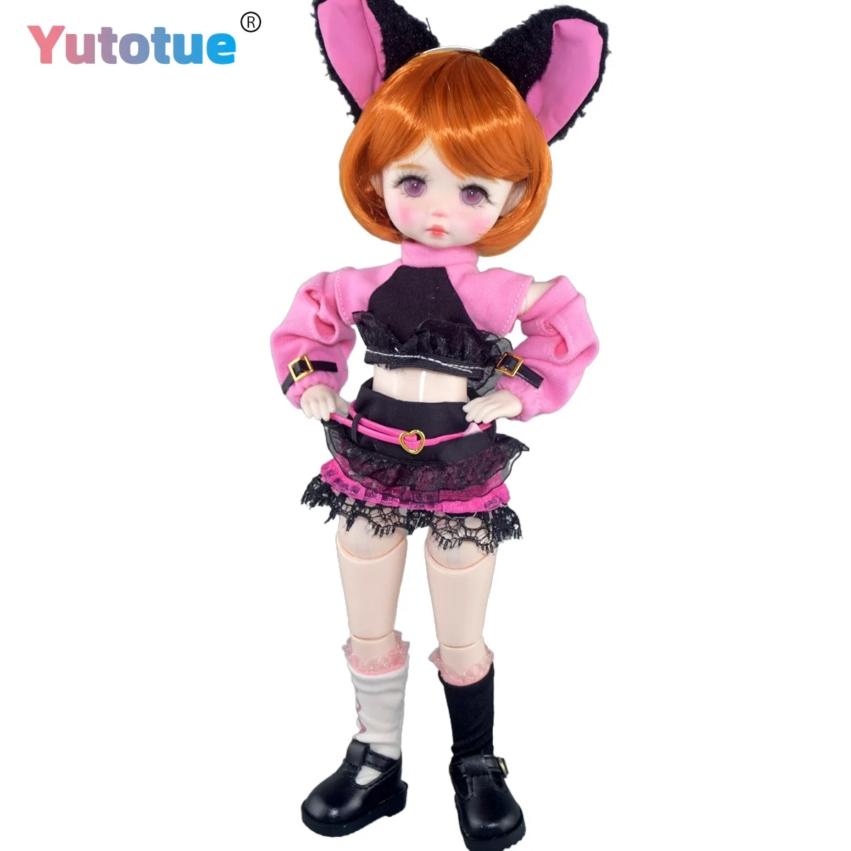 

YUTOTUE 12 inch Height Girl Doll with Short Hair Wig Fashion Clothes Set Makeup Lifelike Toy Kids Gift