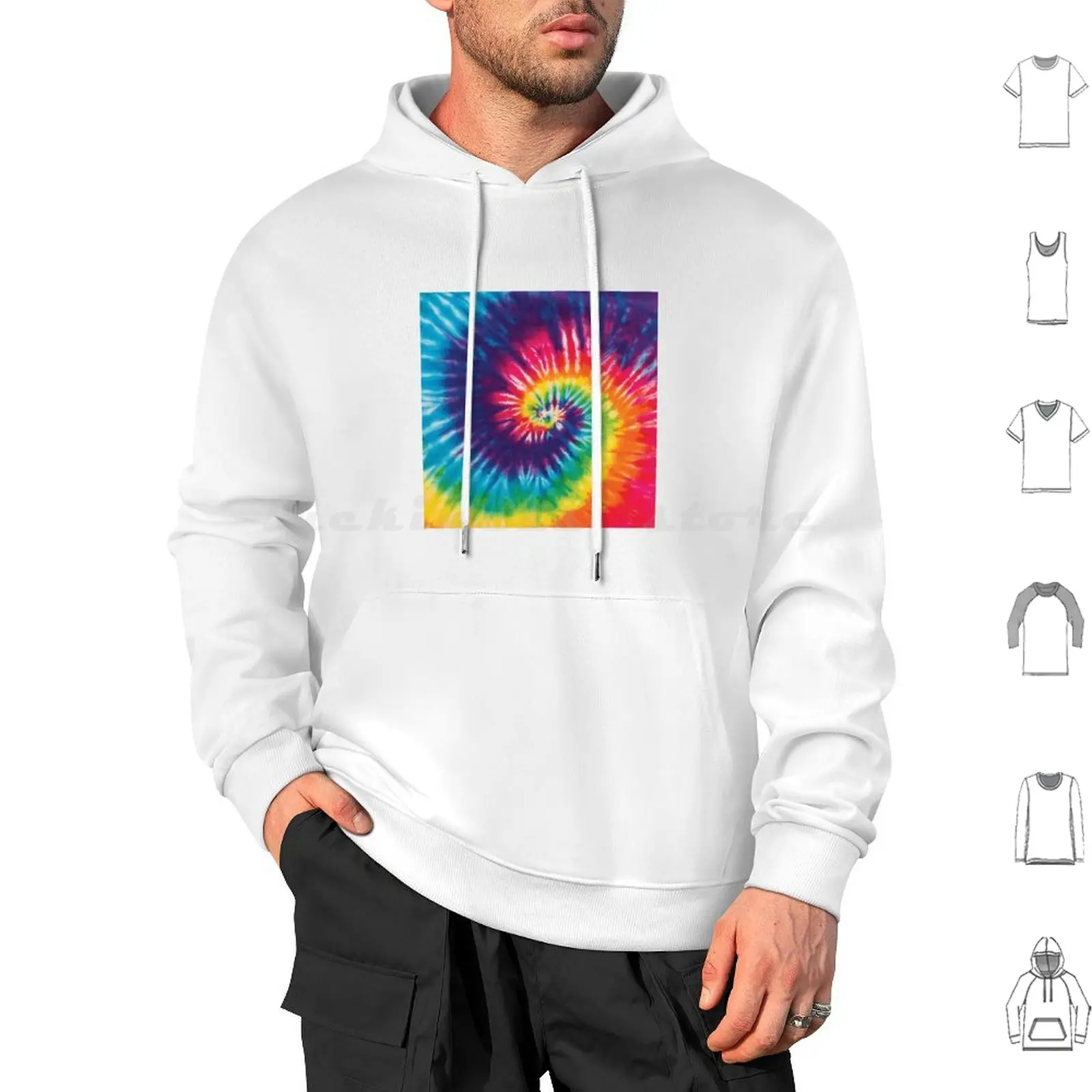 Rainbow Tie Dye Mask Hoodies Long Sleeve Laptop Teen Case Cheap Trendy Aesthetic Popular Artsy Brand Free Vsco Pack