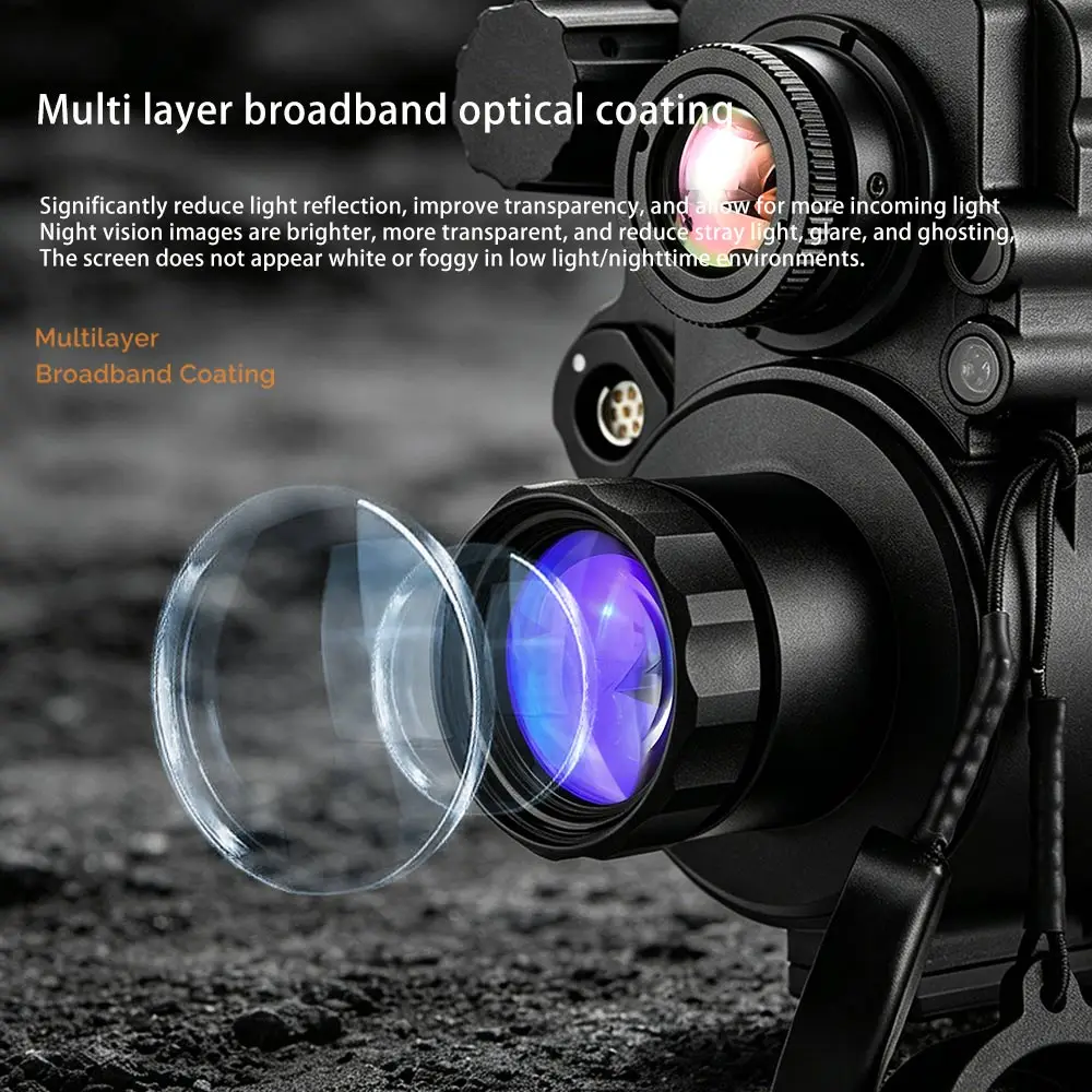 ZIYOUHU PV-DF-220 IR Fusion Monocular, Low-Light Night Vision Goggles Head-Mounted for Outdoor Detection
