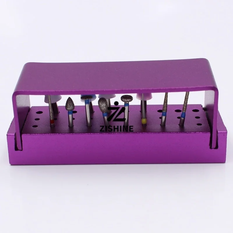 Dental Bur Holder Block 15/30 Holes High Low Speed Burs Aluminum Disinfection Box Autoclave Sterilizer Case Dentistry Tools