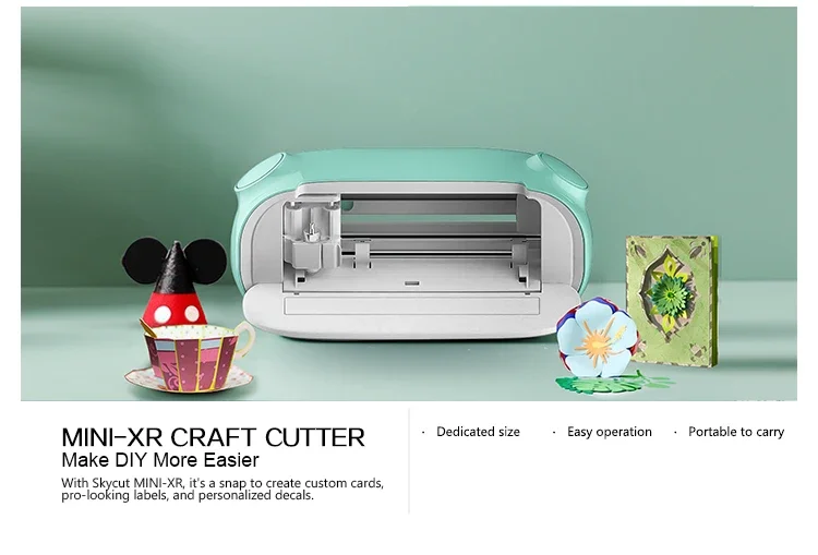 Mini-XR Die-Cut Machine Home Scanncut Hobby Craft Heat Transfer Vinyl Sticker Cutters Crafting Cutting Plotter For Cricu