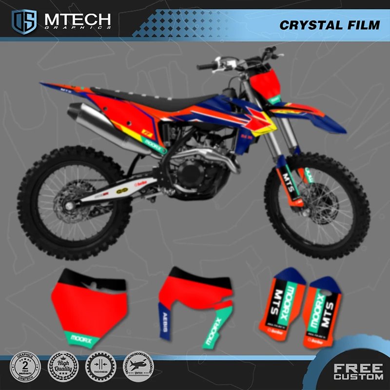 

DSMTECH Custom Team Graphics Backgrounds Decals Stickers Kit For KTM SX SXF XC MX 19-22 EXC XCW Enduro 20-23 125 to 500cc 006