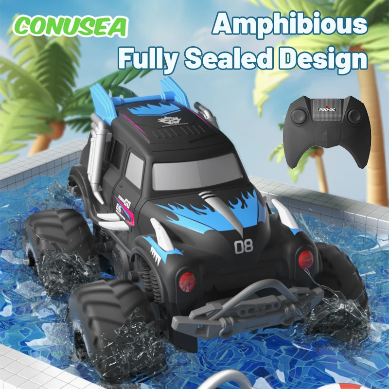 

Rc Amphibious Car Remote Control Off-Road Buggy Stunt Cars Radio Control Trucks Electric Vehicle Boys Toys for Children Gifts