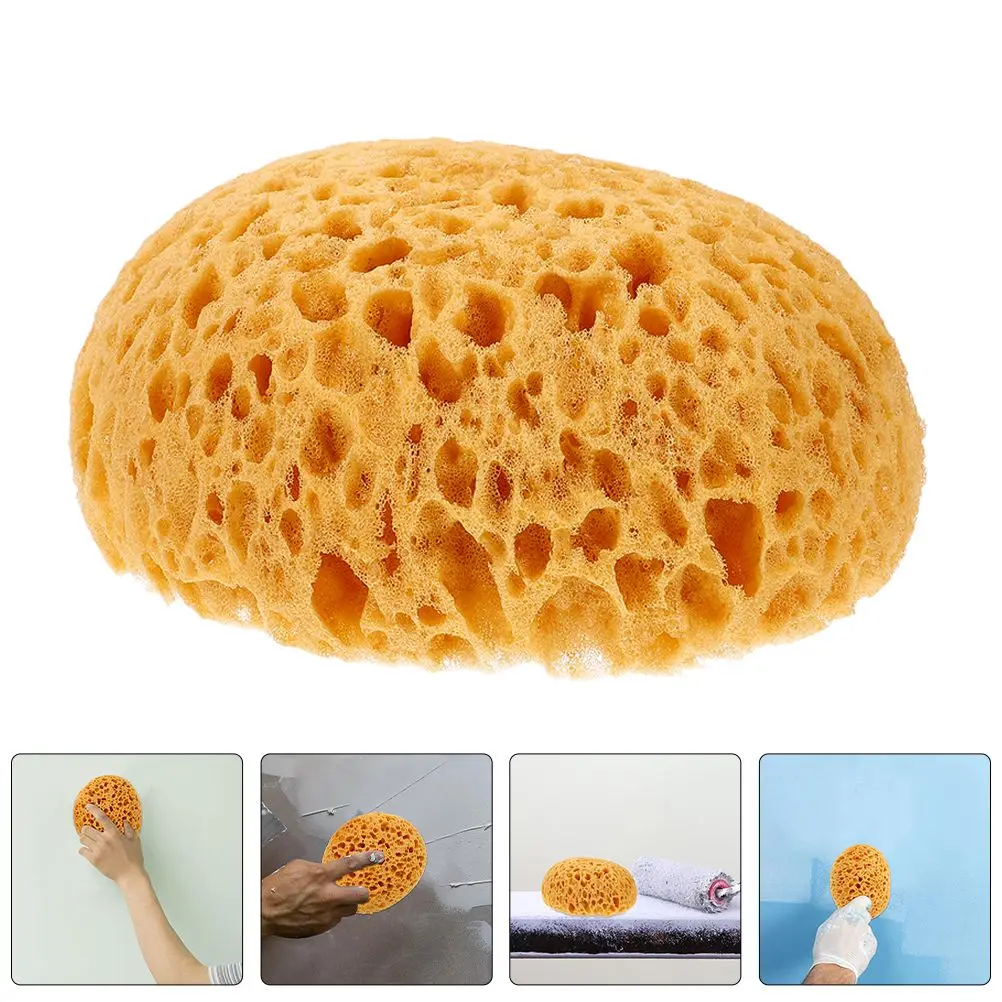 4 Pcs Textured Sponge Round Paint Brush Knockdown Roller Drywall Tools for Painting