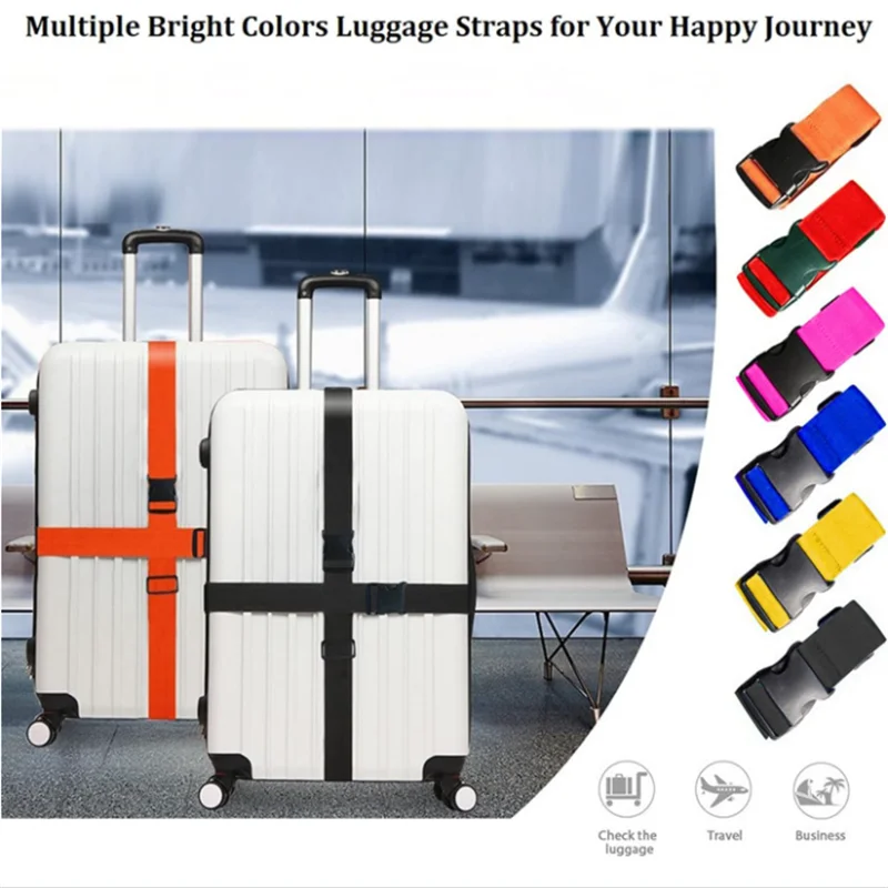 Travel Adjustable Luggage Straps Portable Bungees Easy Travel Necessary Bundling Belt protect Suitcase Accessories Items