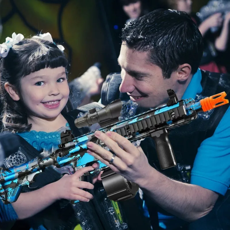 Brinquedos infantis ao ar livre M416 Pistola de respingos manual e elétrica 2 em 1 Ball Blaster