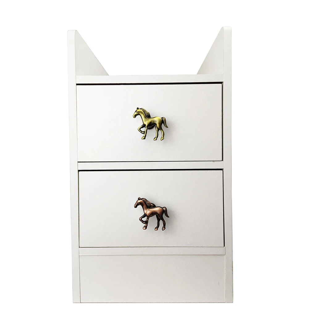 الأوروبي الرجعية الحصان شكل درج مقابض سبائك الزنك الأثاث خزانة مقبض المطبخ دولاب درج الباب Vintage سحب مقابض #3