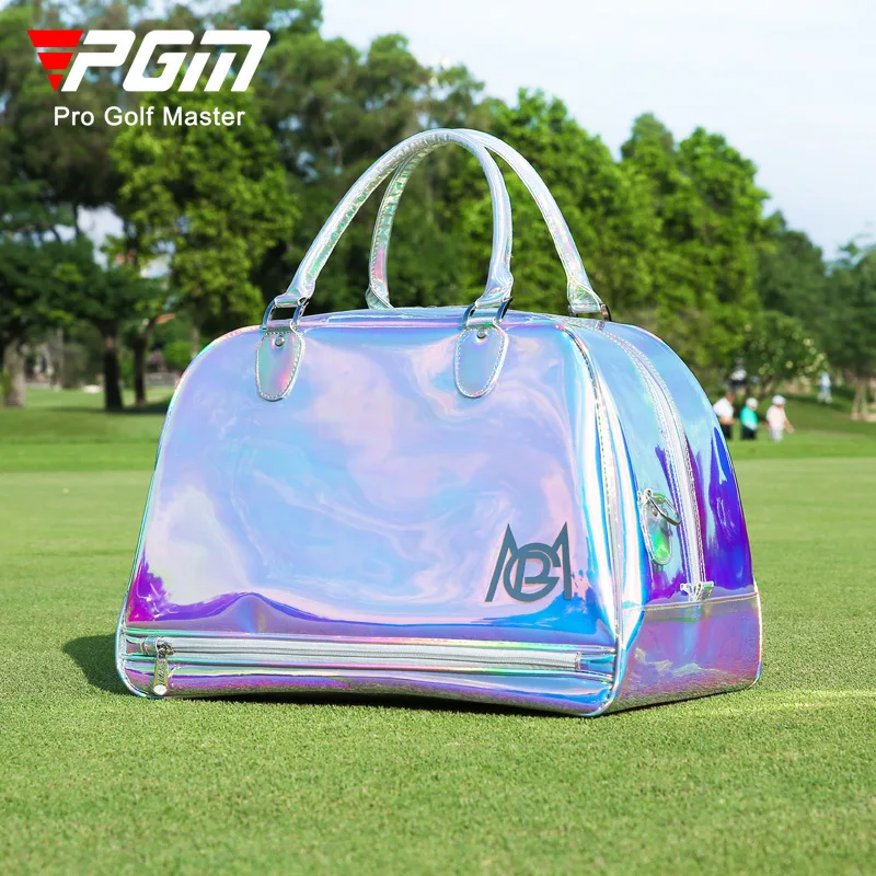 PGM Golf Clothing Bag Ladies Clothing Bag Korean Version Colorful Laser Ladies Golf Bags Lightweight Travel Handbag YWB041