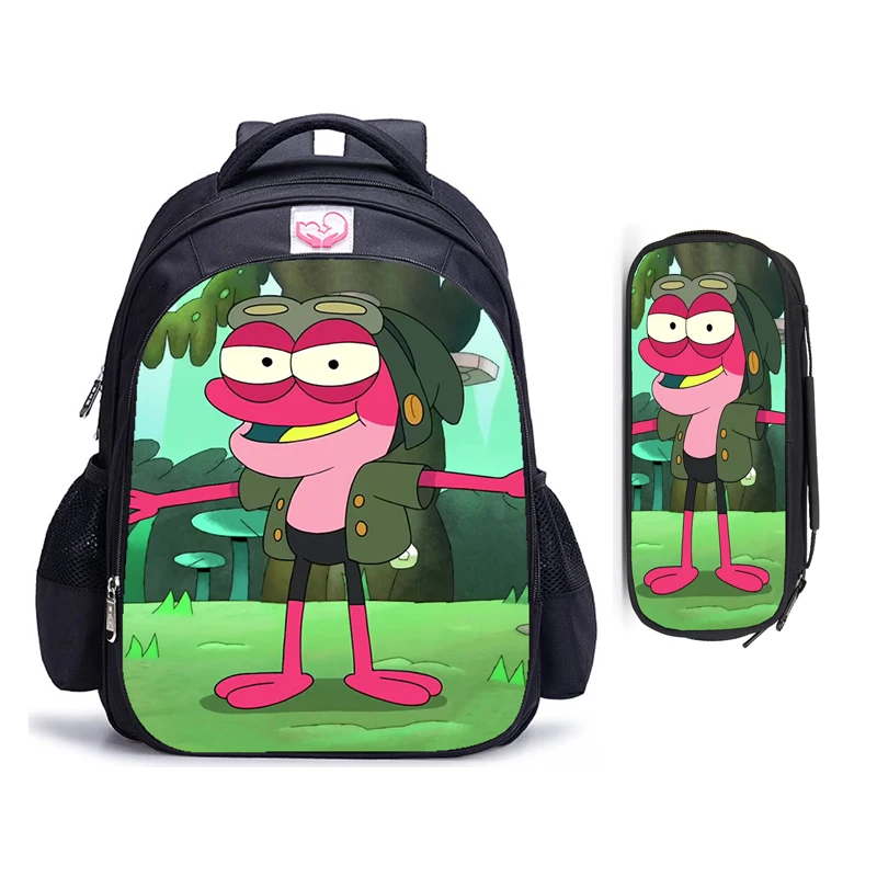 Imagem -04 - Polegada dos Desenhos Animados Disney Amphibia Mochila Menino Menina Escola Bolsas de Ombro Estudante Crianças Escola Bolsas Faculdade 16