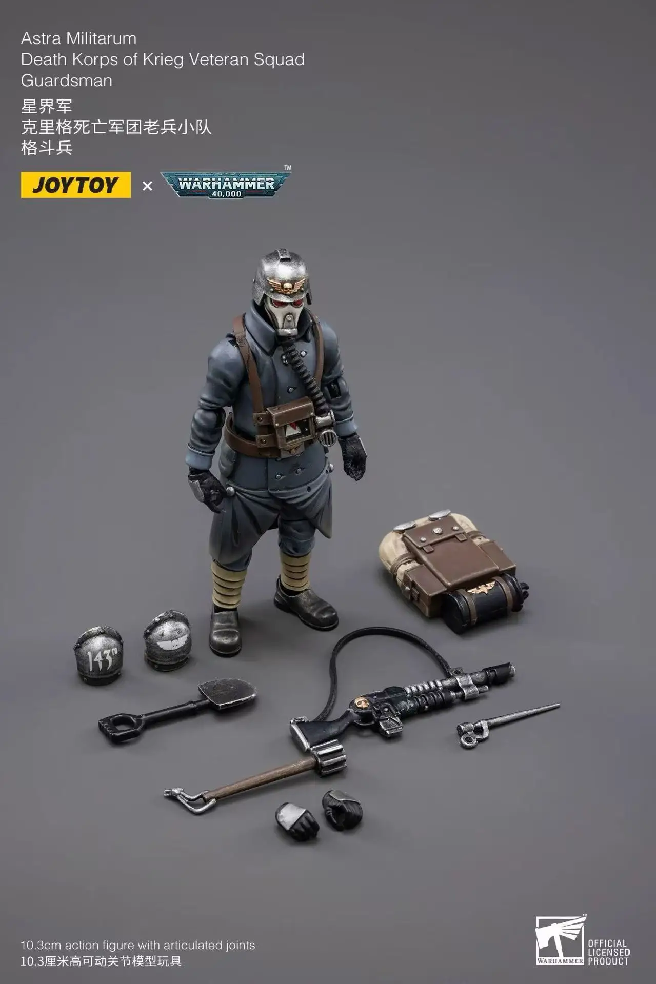 JOYTOY 1/18 Action Figure 40K Astra Militarum Death Korps of Krieg Veteran Reissue Anime Collection Military Model