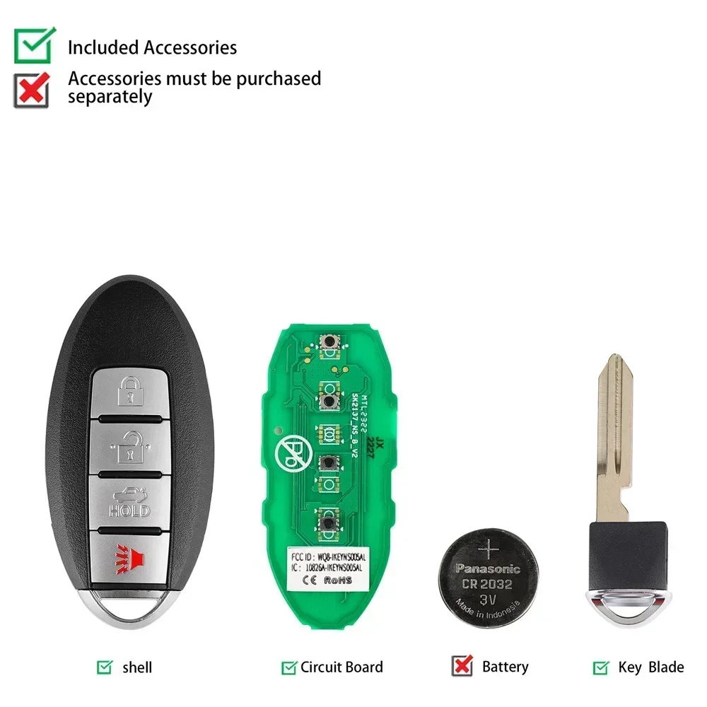 AUTEL Smart Key NS003AL NS004AL NS005AL for Nissan Used with MaxiIM KM100 KM100E IM508 IM608 PRO MAXIIM IKEY Premium Style