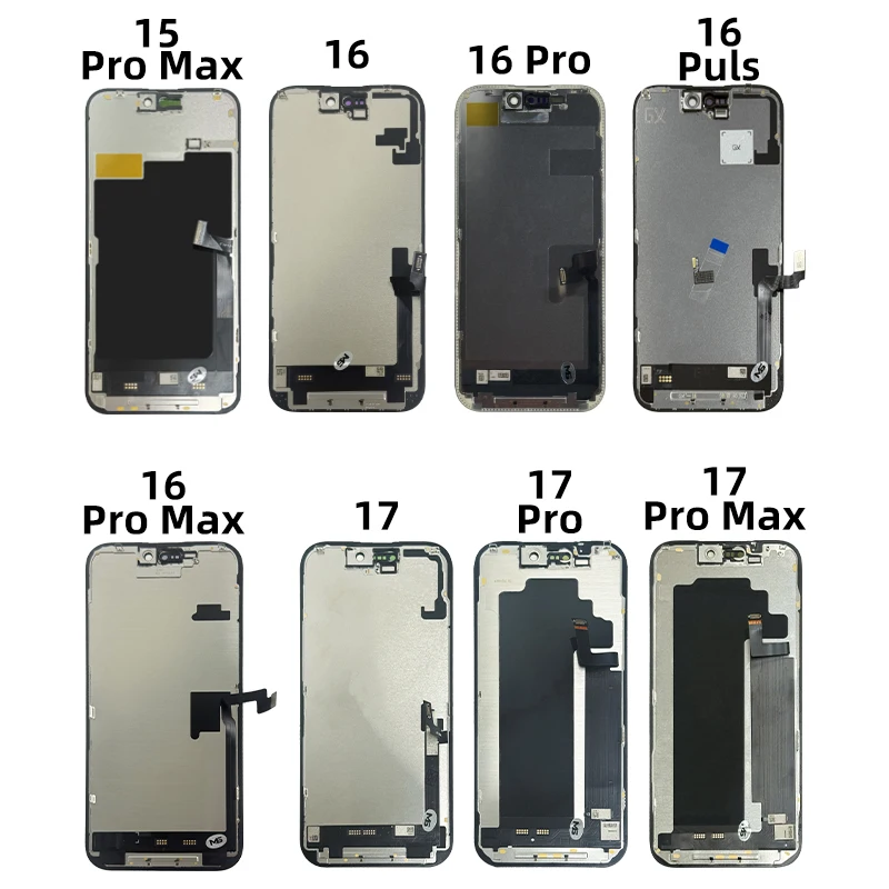 Super INCELL para iPhone X XR LCD XS MAX 11 12 Mini con Face ID y táctil, pantalla para iPhone 15 16 Pro 17 Pro Max 5