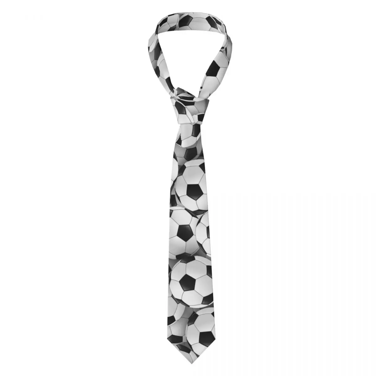 Casual Arrowhead Skinny Soccer Ball Necktie Slim Tie For Party Formal Tie