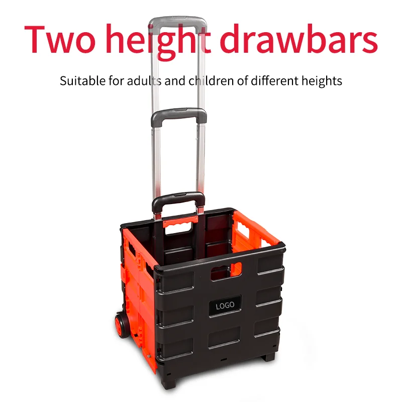 Car Trunk Storage Organizer Auto Portable Folding Trolley with Wheels Car Accessories Travel Camping Shopping Cart Home Use