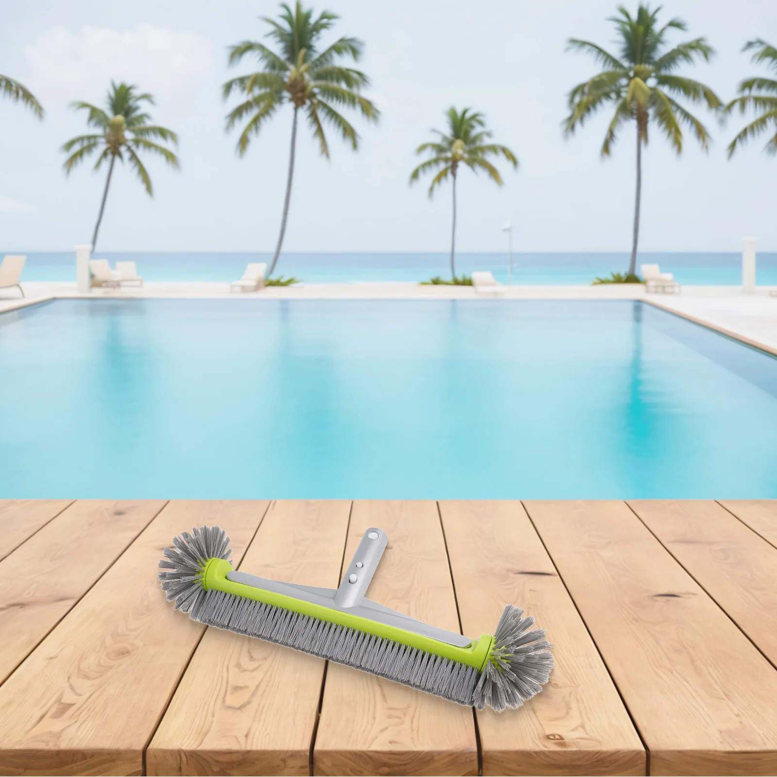 

Pool Brush Head Cleaning Brush Head 1 Pieces Easy To Use For Cleaning Pool Walls For Swimming Pool Grey +green