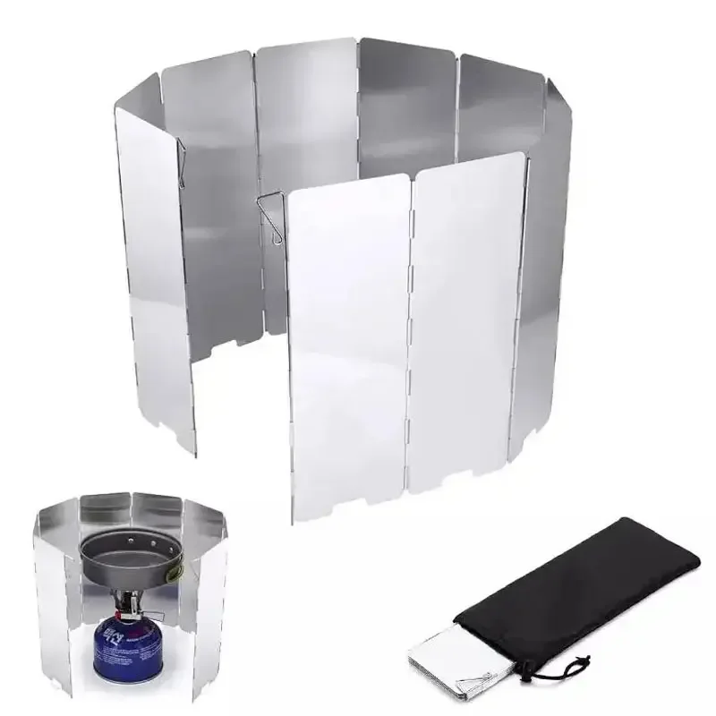 

Stove Wind Shield Folding Outdoor Windscreen Camping Aluminum Alloy Cooking Burner Windproof Screen