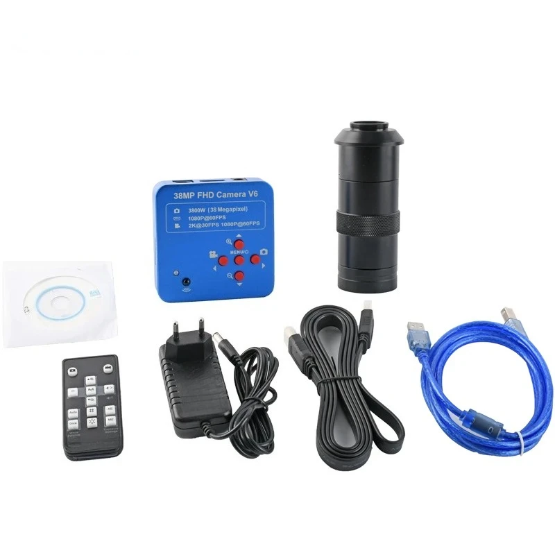 100X high-definition industrial lens, 38 million pixel microscope, industrial camera,