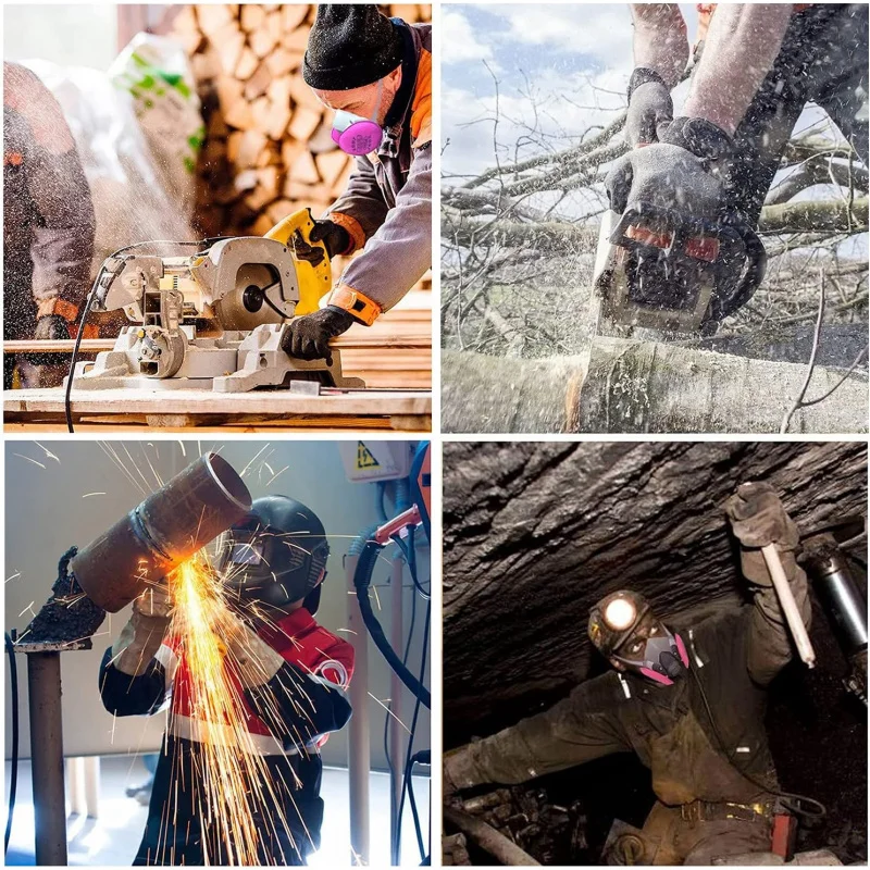 Demi-masque réutilisable - un masque respiratoire avec un filtre pour peinture en aérosol, la poussière, le soudage, la résine, la fumée et les gaz vapeurs organiques