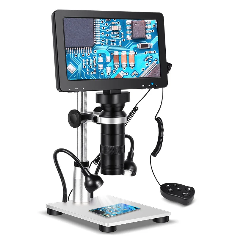 7 inch LCD Digital Microscope 130X C Mount Lens USB Video Microscope Camera for Phone PCB SMD CPU Soldering Watch Repair