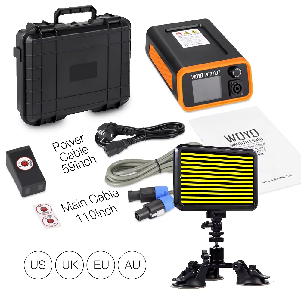 

PDR007 Автомобильные комплекты для ремонта кузова с PDR010 PDR Наборы для удаления вмятин с подсветкой Инструменты для ремонта листового металла