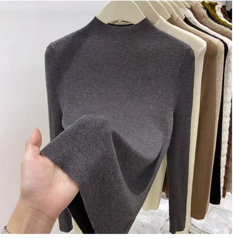 Autumn Winter Turtleneck Sweater Women 2026 Solid Slim Pullover Warm Casual Jumpers Korean Fashion Knitwear Base Layer Tops