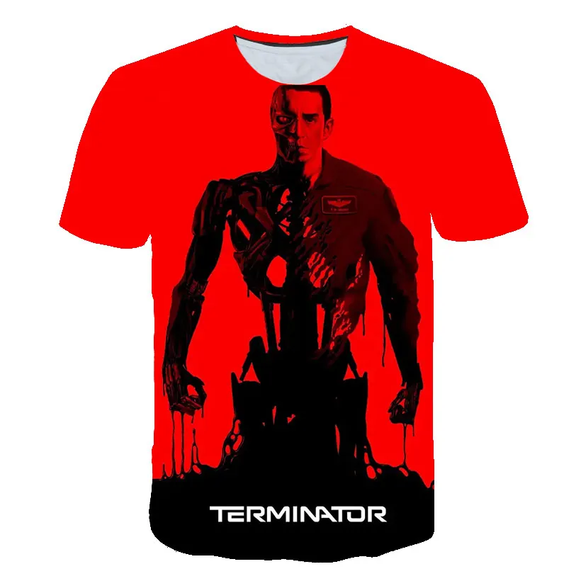 New Terminator 3D Print T-Shirt Streetwear Men Women Fashion Oversized Short Sleeve T Shirt Harajuku Kids Tees Tops Man Clothing