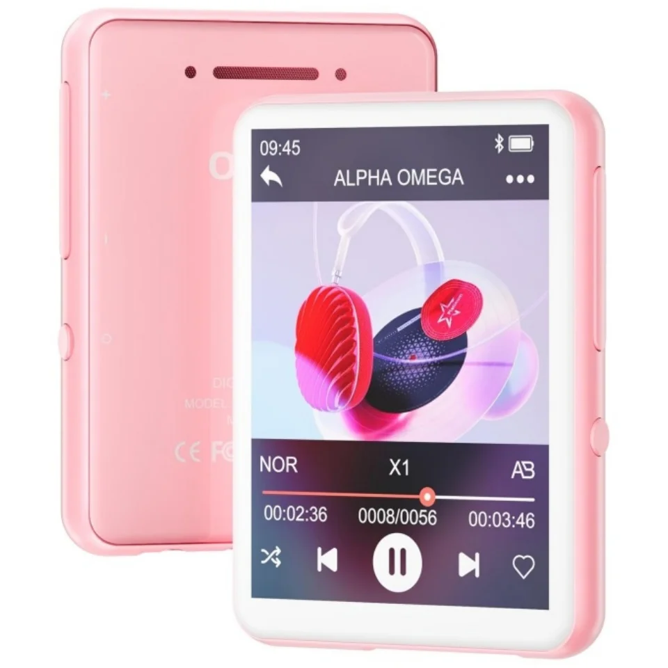 Pemutar MP3 Bluetooth 5.4 128GB, Pemutar MP3 Portabel dengan Speaker, Walkman Layar Sentuh 2.4'', Pemutar Musik HiFi untuk Anak-anak, FM Rad