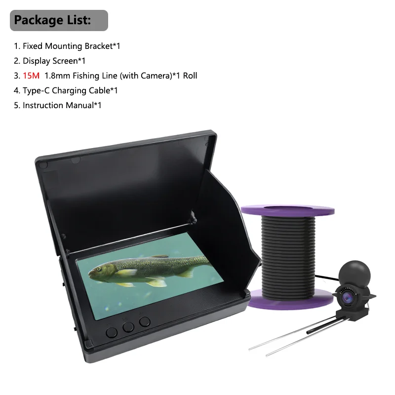 Dodosee 220 °   Onderwatervissen Camera Handheld 1080P 4.3 ''LCD Fishfinder Draagbare Vis Dieptezoeker Water Met Nachtzicht